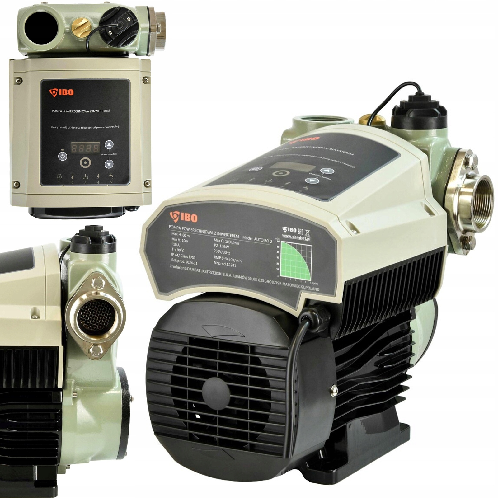 Ibo Pompa Do Podnoszenia Ciśnienia Autoibo 2 Zestaw Hydroforowy 1500W Cichy