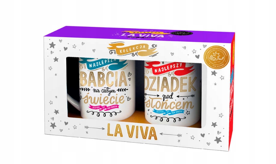Komplet kubków Dzień Babci i Dziadka Prezent