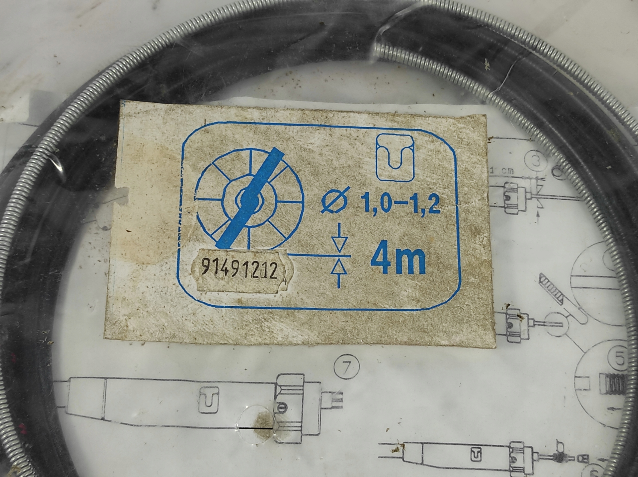 PROWADNIK DRUTU SPIRALA MIGOMAT 4m 1,0-1,2mm Marka inna
