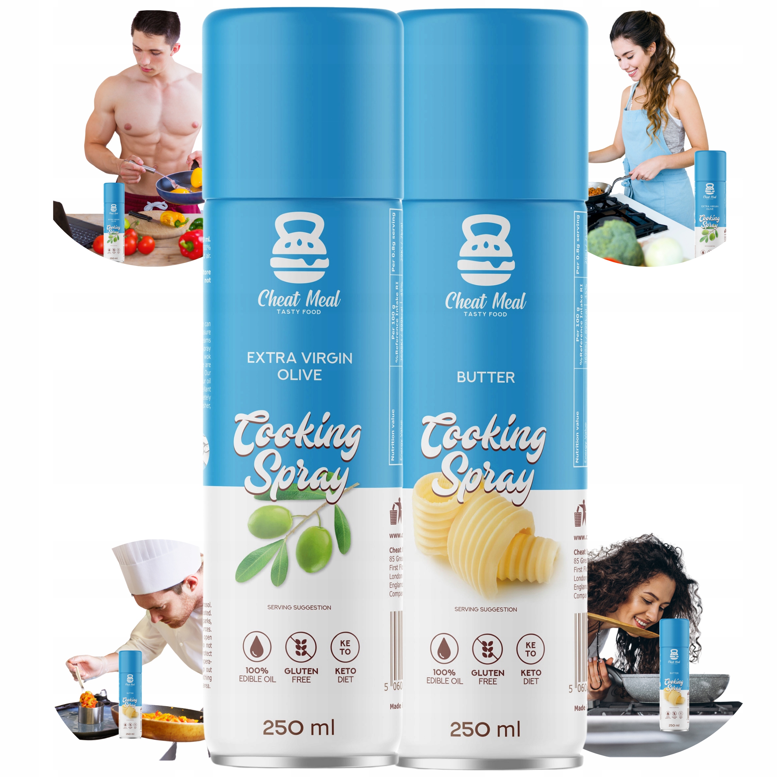 OLIWA Z OLIWEK + MASŁO W SPRAYU COOKING SPRAY 250 ml ZESTAW do smażenia