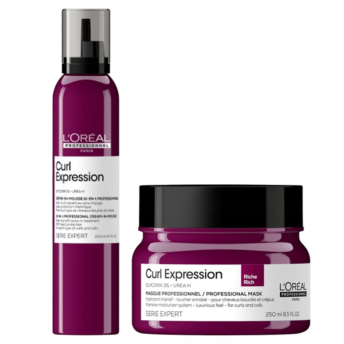 Loreal Curl Expression sada maska a pěna pro kudrnaté vlasy
