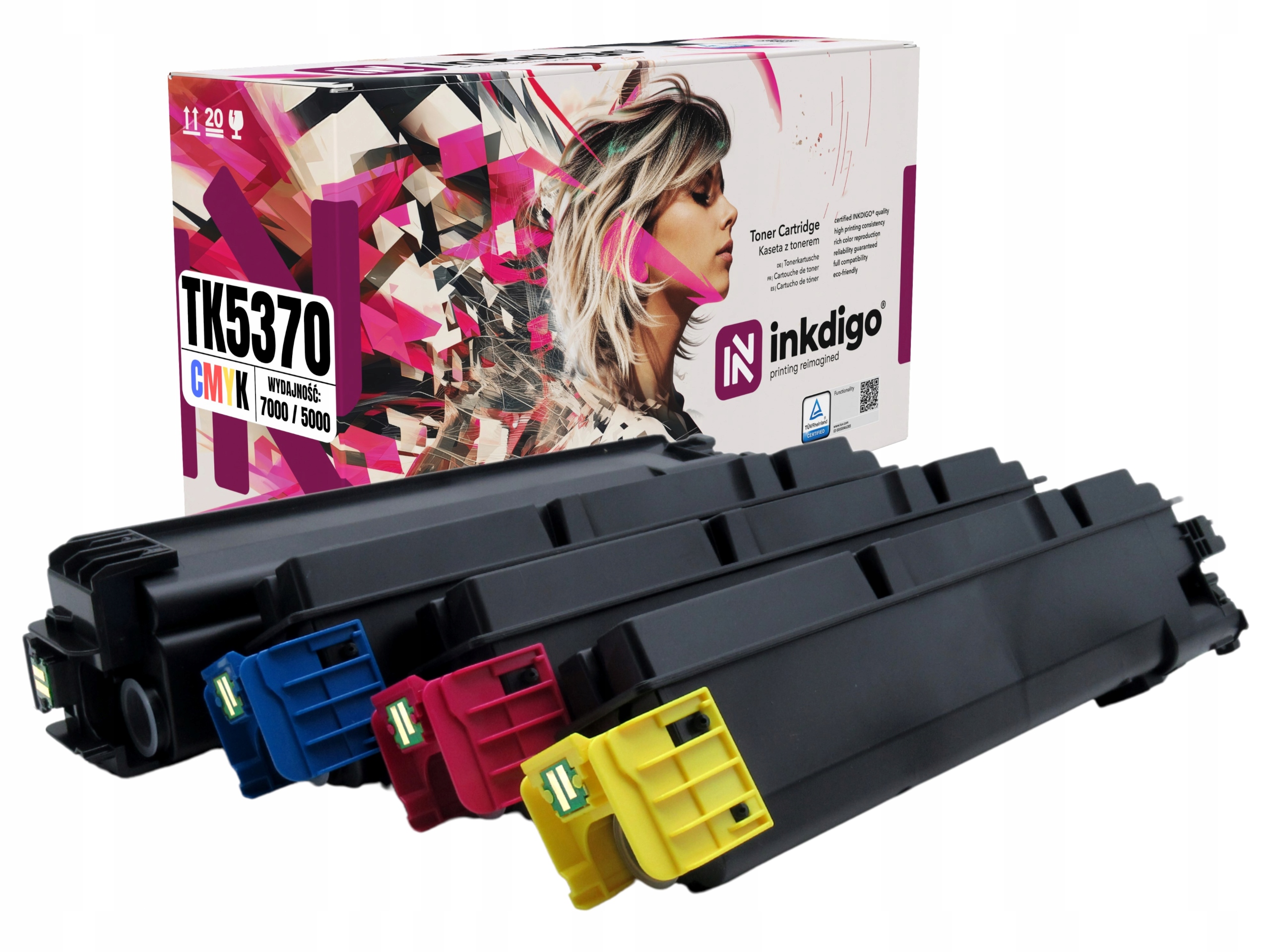 4x Náhradní Toner TK5370 Pro Tiskárny Kyocera Ecosys Ma 3500 cifx Pa 3500 cx
