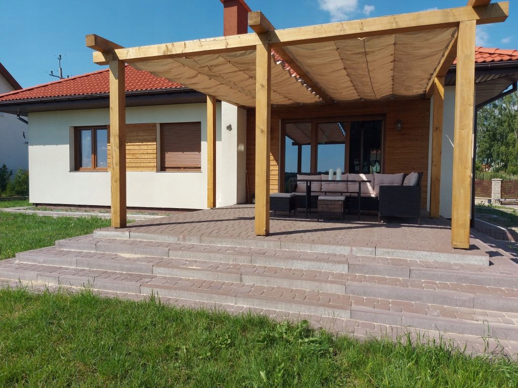 ŻAGIEL PRZECIWSŁONECZNY WODOSZCZELNY ROZSUWANY ZWIJANY NA TARAS NA WYMIAR Stan opakowania oryginalne