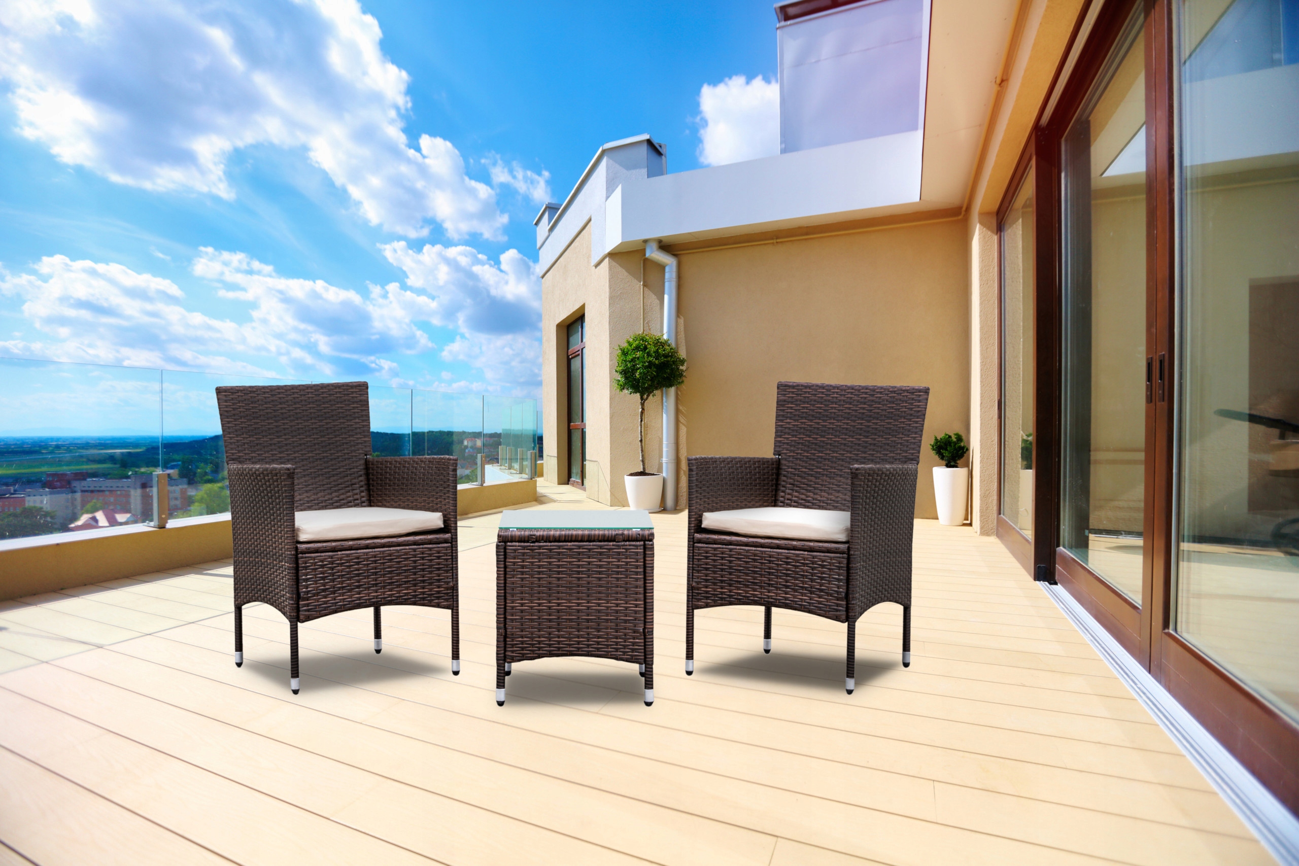 САДОВІ МЕБЛІ ДЛЯ ТЕРРАСИ 2 СТІЛЕЦЯ + СТІЛ 2 ЛЮДИНА Виробник Gardens