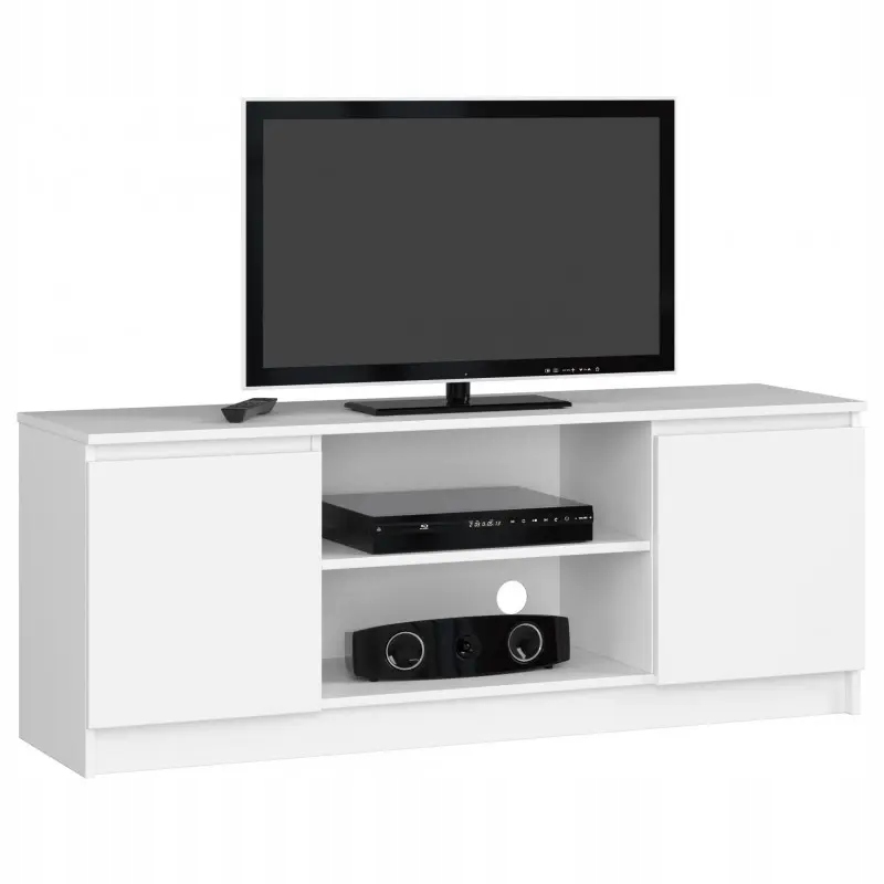 

Szafka Rtv biała pod telewizor do salonu 140 cm