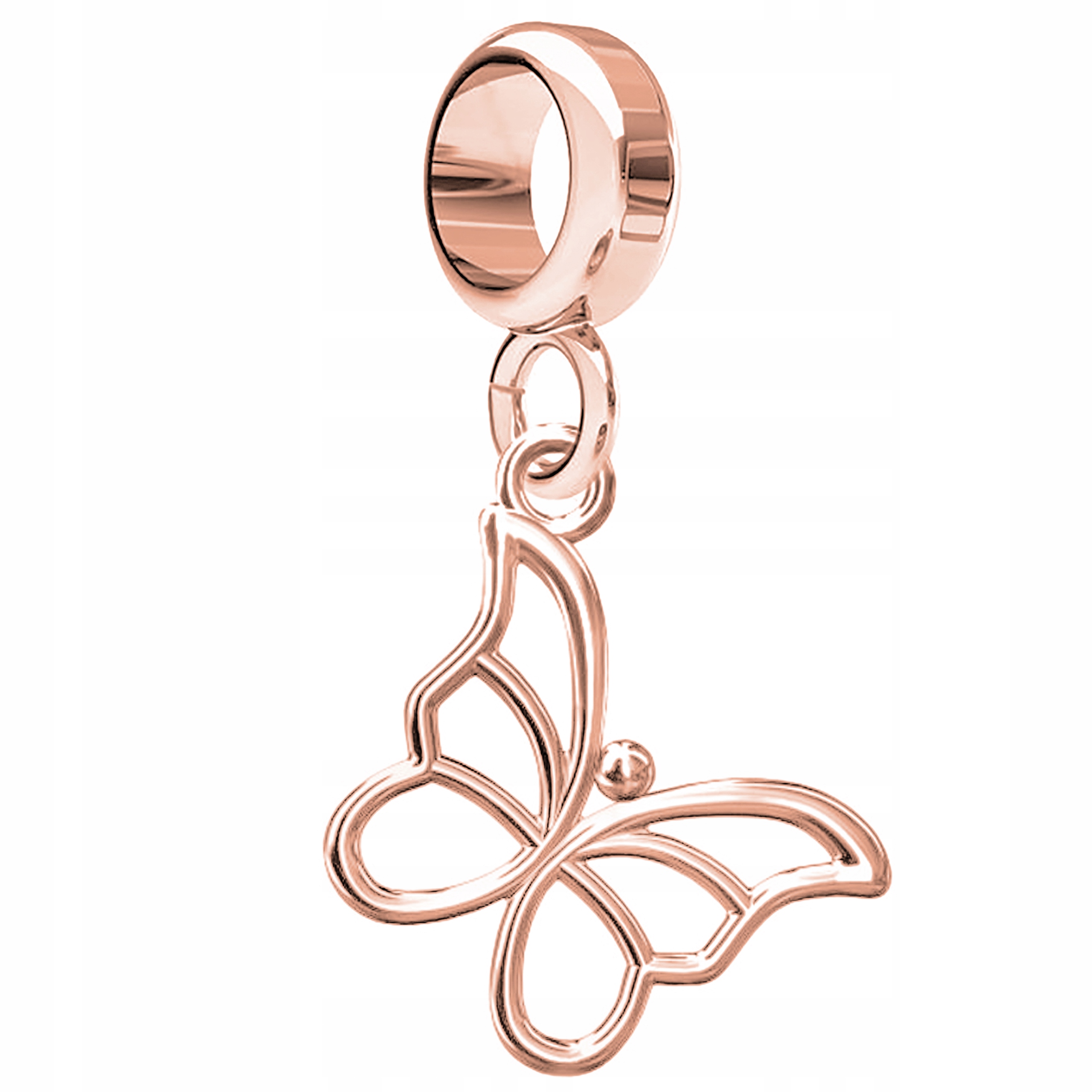 Charms Pozlacený s motýlem Motýlek Hmyz Motýlek Stříbro 925