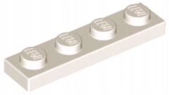 LEGO PŁYTKA 1X4 BIAŁA NR 3710 - 3 SZT
