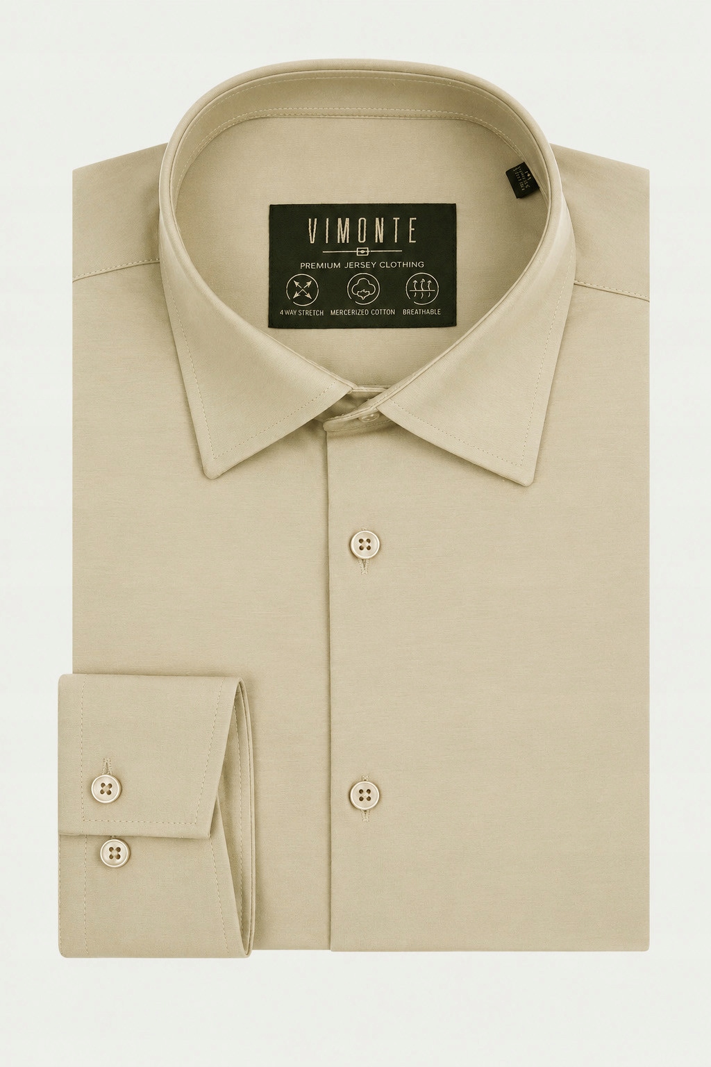 Béžová pánská košile Tenký Střih Silueta V 48-176/182 Slim Fit