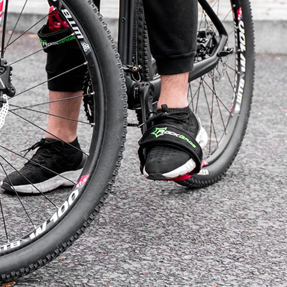 ROCKBROS LEKKIE PASKI DO PEDAŁÓW ROWEROWYCH 2 SZT STRAPY NA ROWER Kolor dominujący czarny