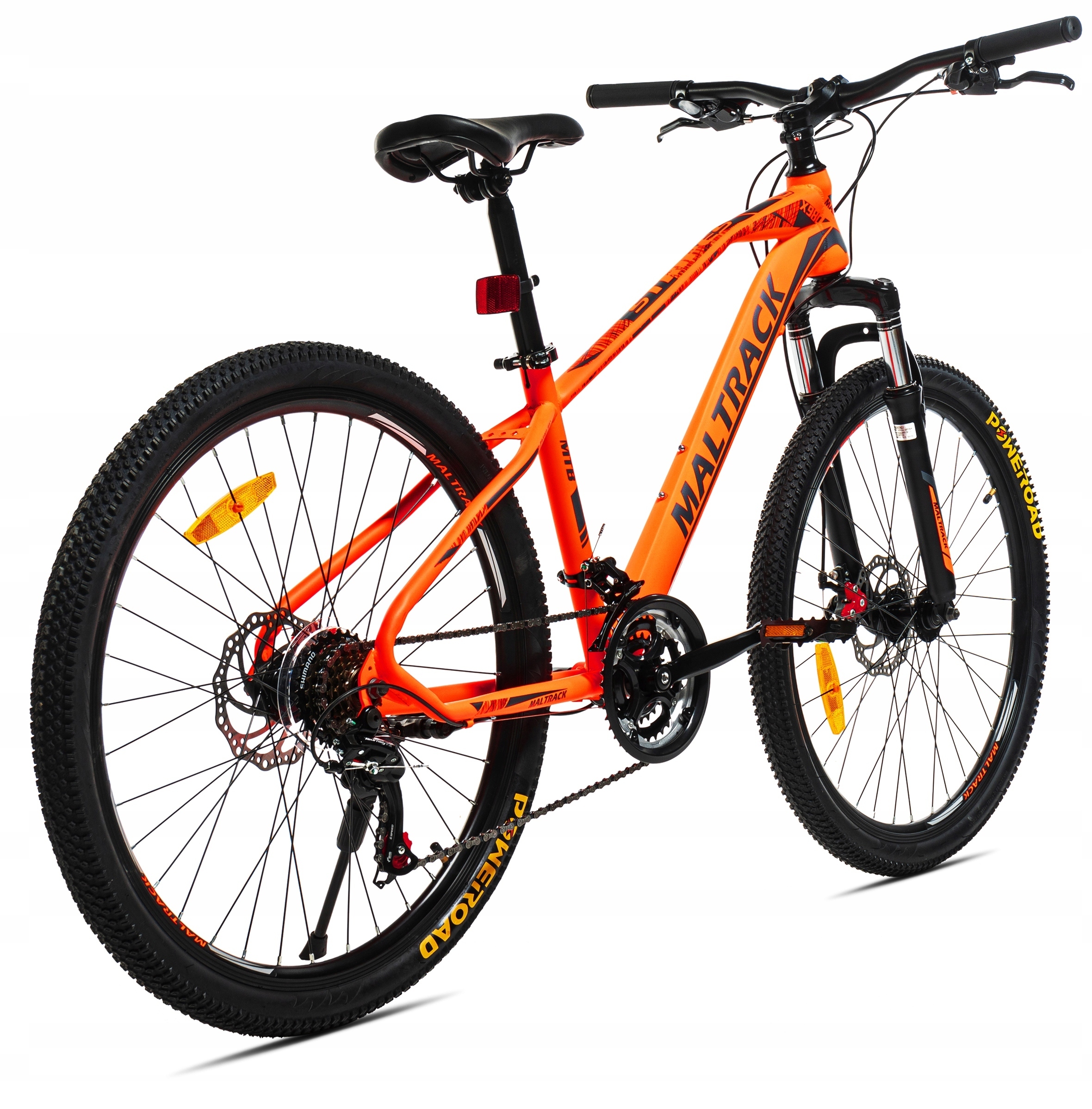 ROWER GÓRSKI MTB SHIMANO 26" 2x HAMULCE TARCZOWE RAMA 18" ODBLASKI ŚWIATŁA Kod producenta 107781