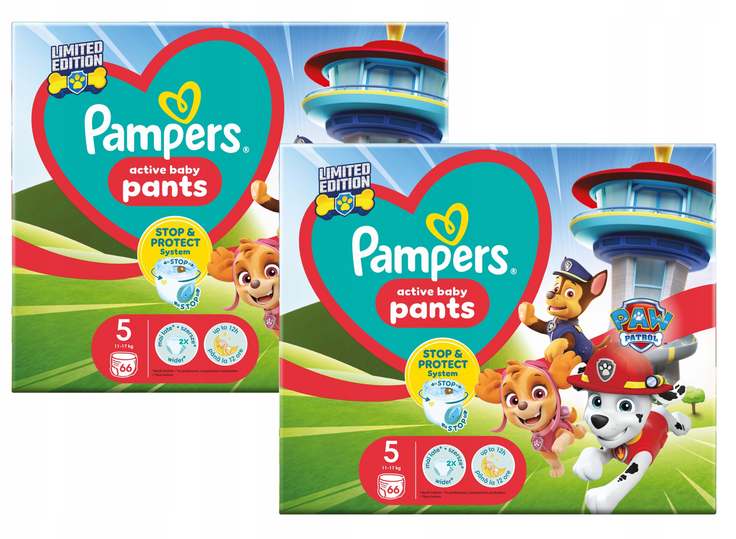 Pampers Pants 5 2x66 szt. 12-17 kg Pieluchomajtki Psi Patrol