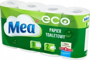 

Papier Toaletowy Mea Eco 8SZT rolki Biały 2WARSTWY