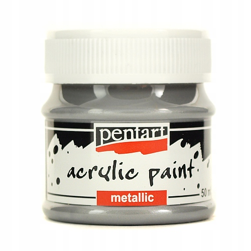 Farba akrylowa metaliczna SREBRNA 50 ml PENTART
