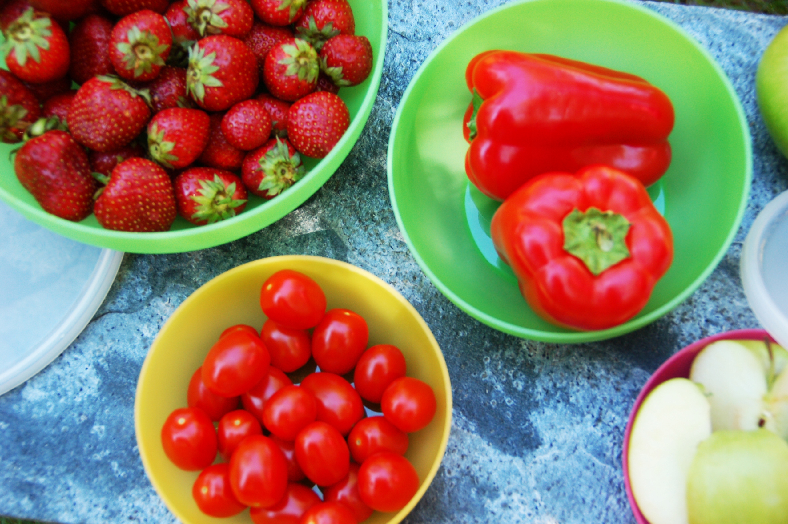 Miseczki plastikowe z pokrywką 14 cm 600 ml 4 szt Pojemność 0.6 l