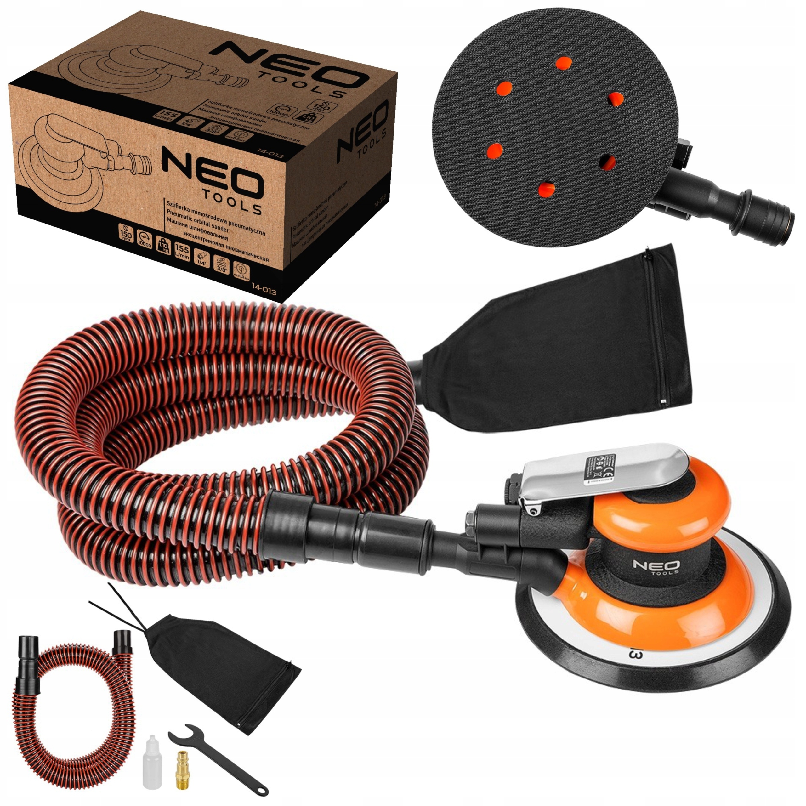 NEO ПНЕВМАТИЧЕСКИЙ ЭКСЦЕНТРИКОВЫЙ ШЛИФОВАЛЬНЫЙ СТАНОК 150 ММ