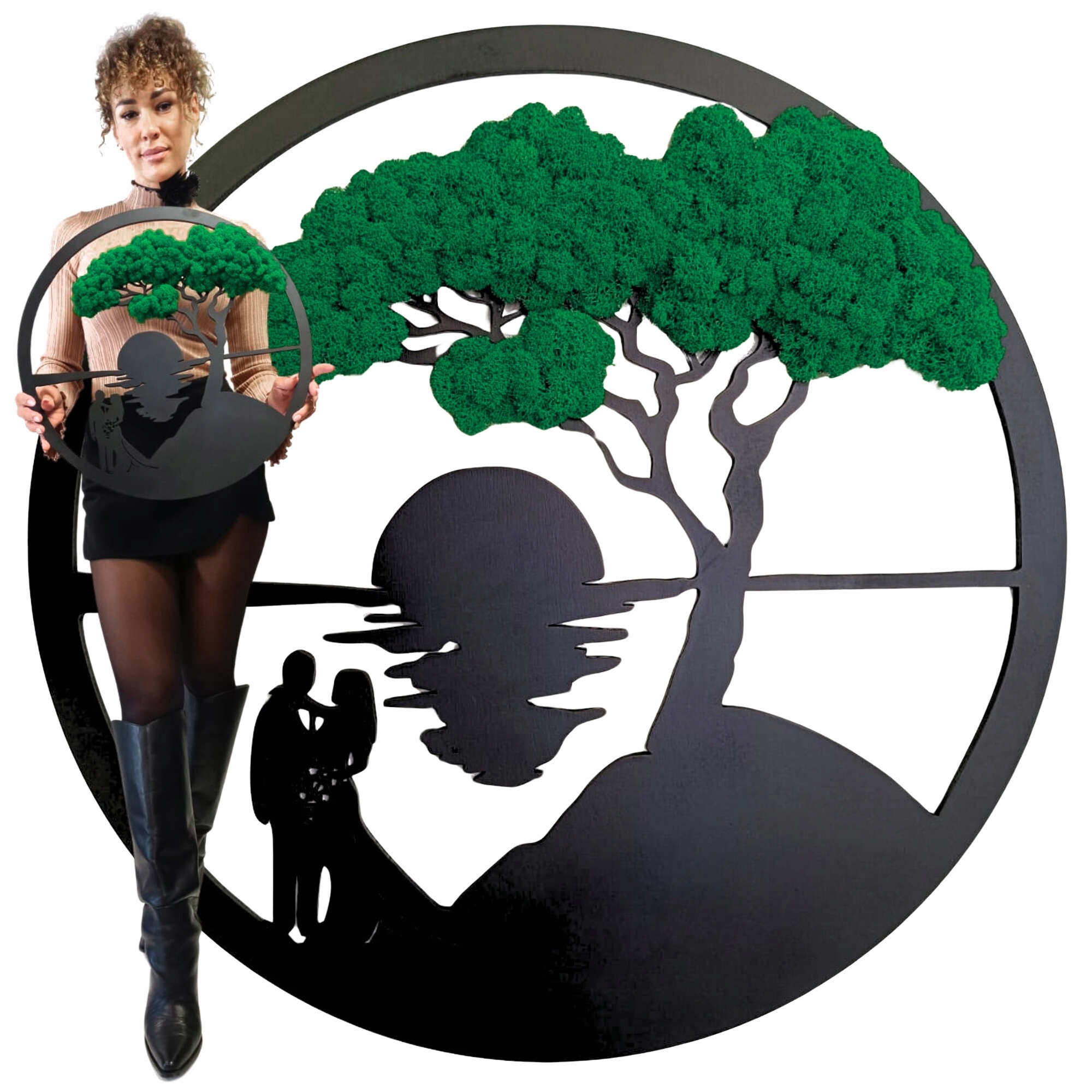 Obraz Z Machu Stromček šťastia života Severský Lišajník 50 cm Darček na svadbu