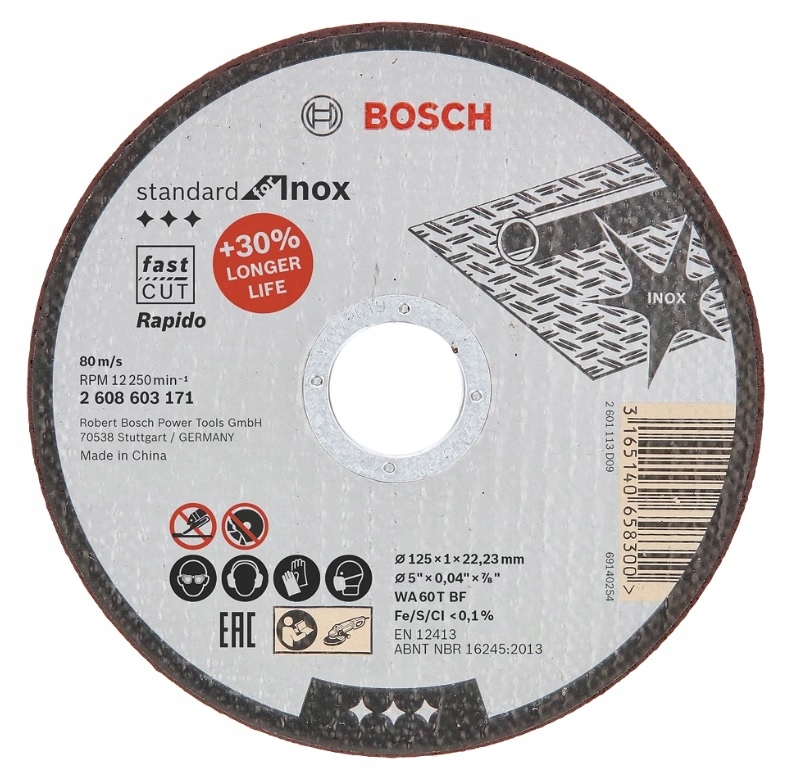 

Bosch Tarcza Do Metalu Inox 125 x 1mm