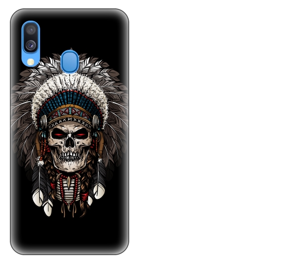 

Etui pokrowiec Samsung Galaxy A40 Indianin czaszka