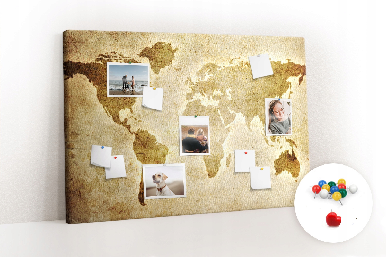 Duża Tablica Korkowa Szkolna Stara Mapa Świata Marka Wallmuralia