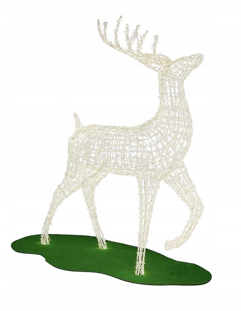 Świąteczna Ozdoba Ogrodowa Renifer Świecący 2500 Led IP65 2,5x1,2 cm