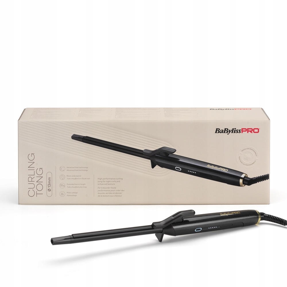 BaByliss Pro Ceramic Black Oxide BAB2490E profesionální kadeřnická kulma na vlasy 13 mm
