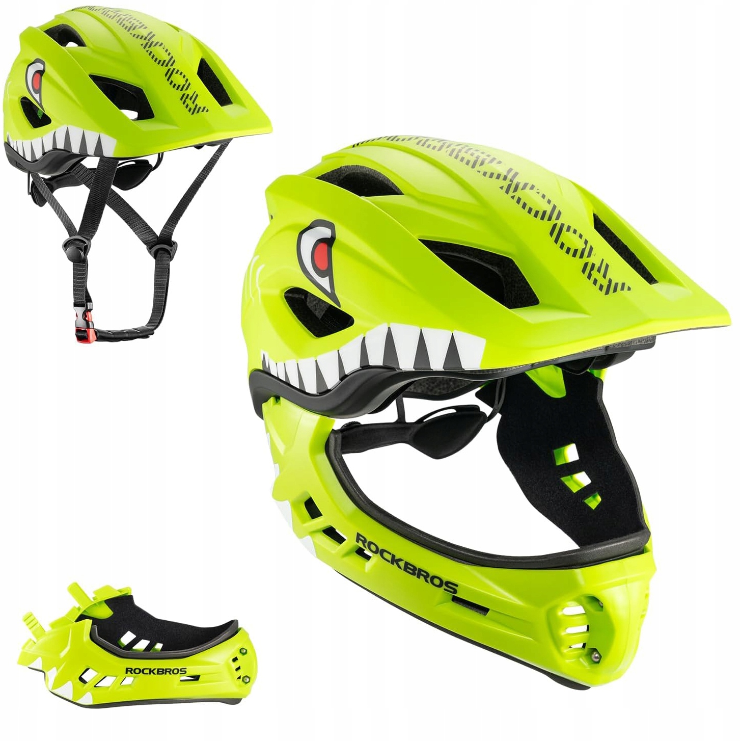 Kask Rowerowy dla Dziecka RockBros Full Face Odpinana Szczęka S 48-52 Rekin