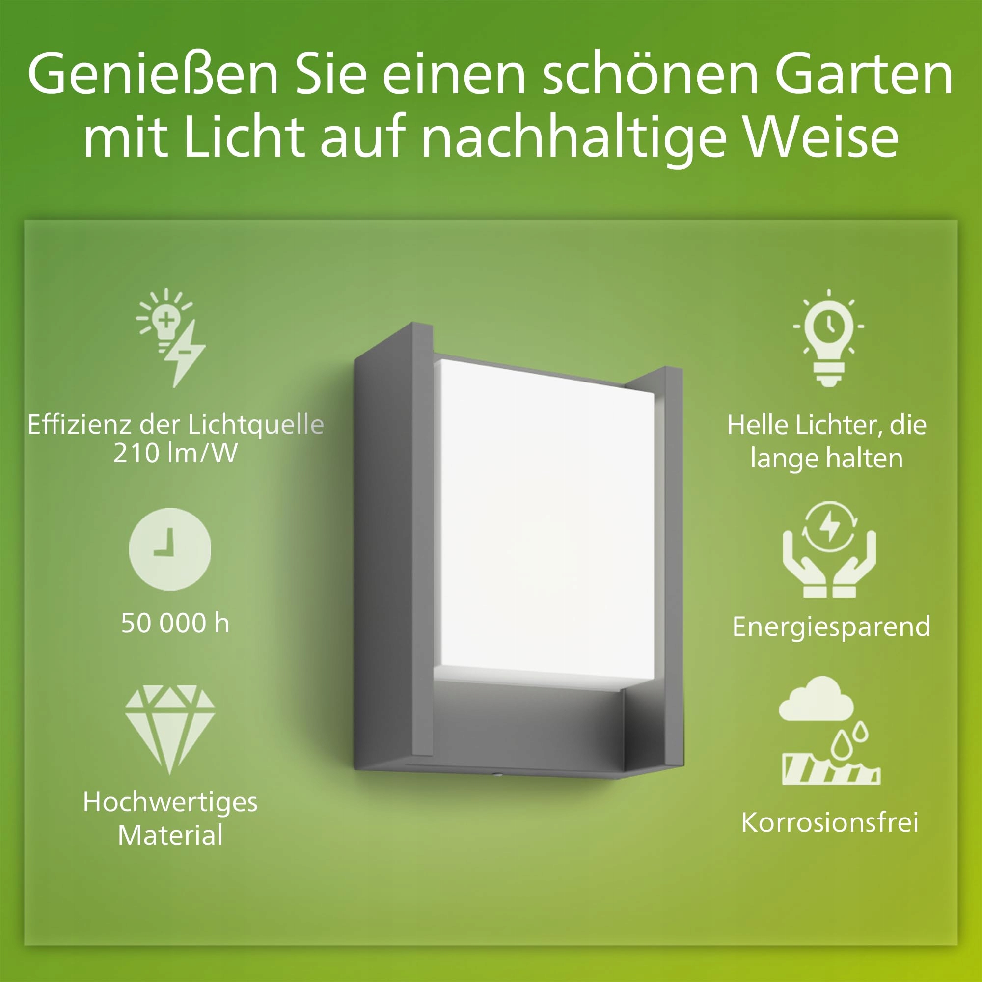 PHILIPS Outdoor Żarówka LED Zewnętrzna Ciepła Biała Jasna E27 8W 806lm — miniatura 2