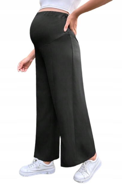 SHEIN CZARNE CIĄŻOWE SPODNIE ELEGANCKIE 46 V5C