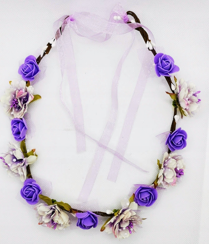 WIANEK OPASKA KWIATY NA GŁOWĘ BOHO Marka bez marki