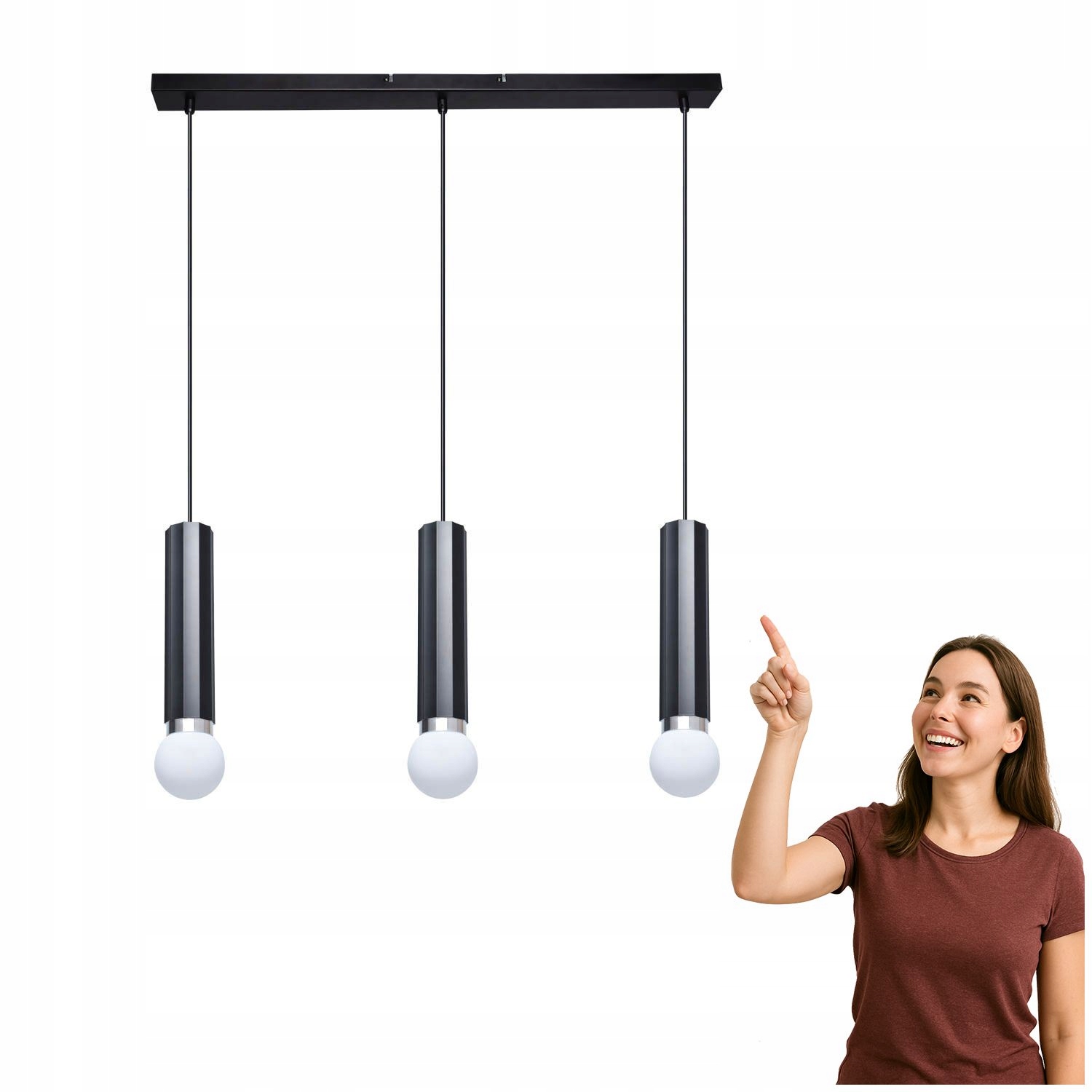 Závesná lampa Macera PND-33849-3-BK Italux