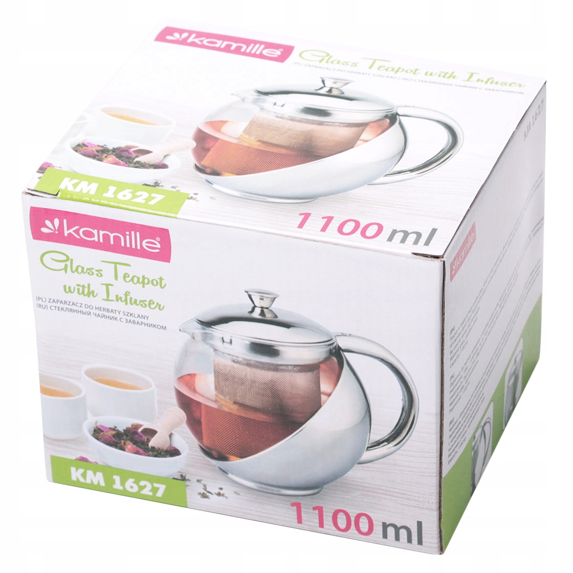 ZAPARZACZ HERBATY KAWY ZIÓŁ DZBANEK 1100 ML ZP1 Marka inna