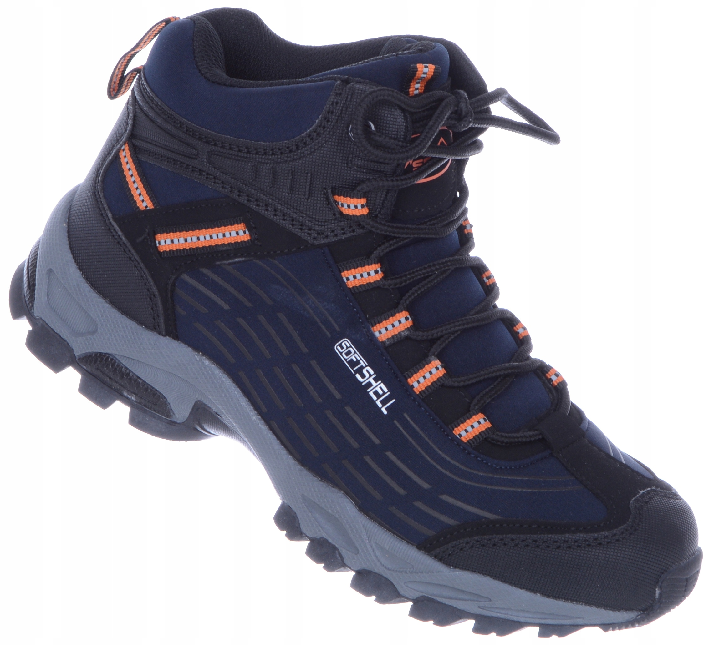 Tmavě modré sportovní boty Softshell Trekkingové horské Nad Kotník Pánské 41