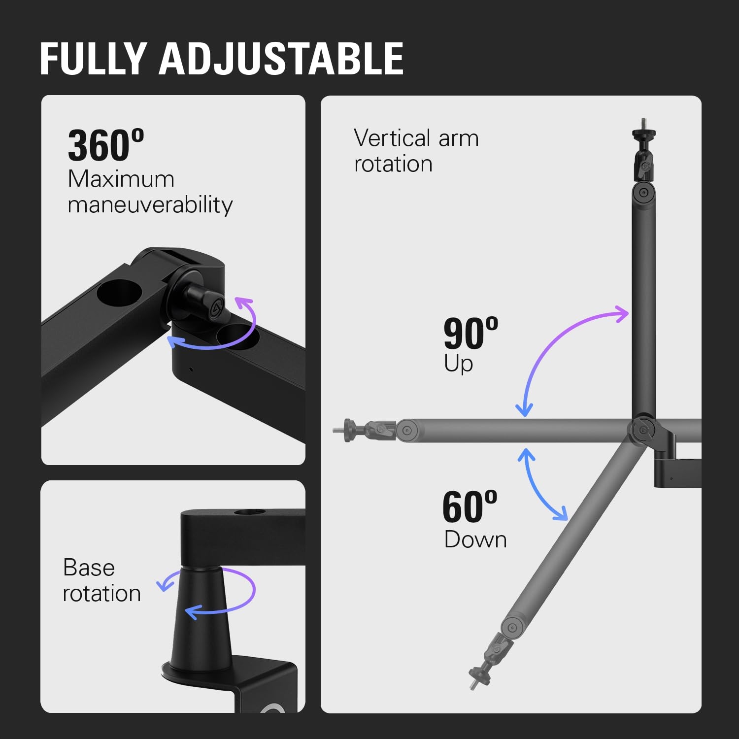 ELGATO Wave Mic Arm LP Premium Ramię Mikrofonowe Do Podcastów i Streamingu — miniatura 3