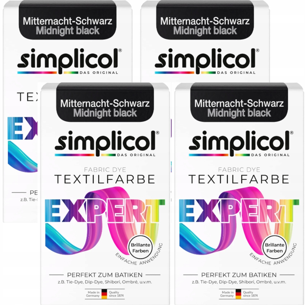 Levně Simplicol Expert Barvivo na Látky Mitternacht-Schwarz 4 x150 g