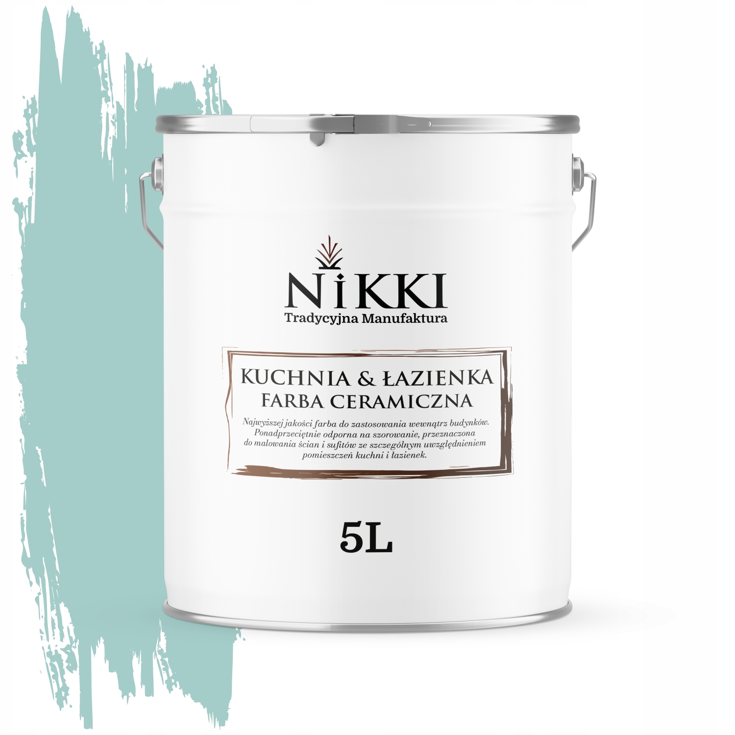 Keramická Farba Kuchyňa Kúpeľňa Mätová H1553 Hlboká Matná 5 L Nástenná