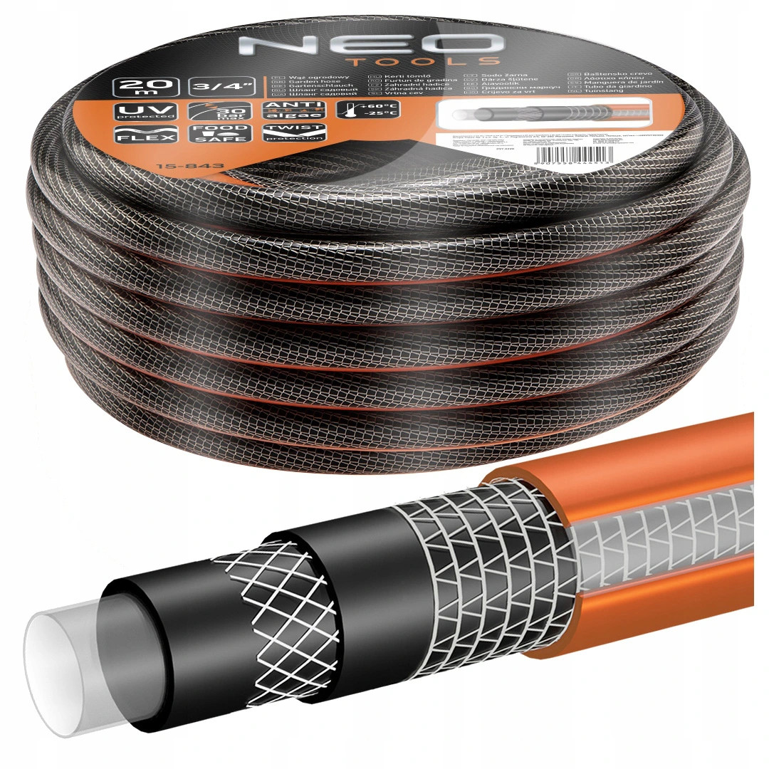 

Neo Wąż Ogrodowy 4-WARSTWOWY 25BAR 3/4'' 20M Optim