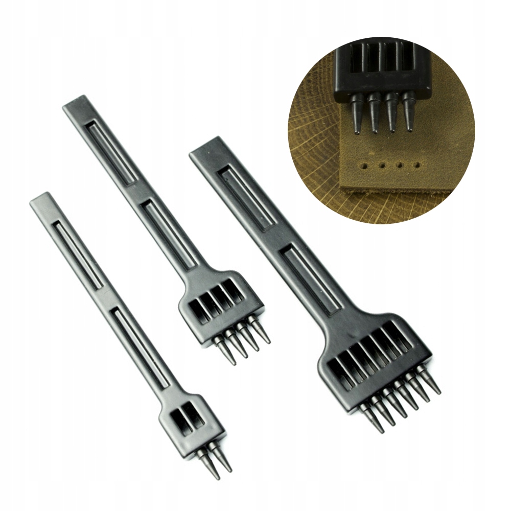 Vyřezávače otvorů pro švy – kulaté otvory 1 mm, rozteč zubů 4 mm