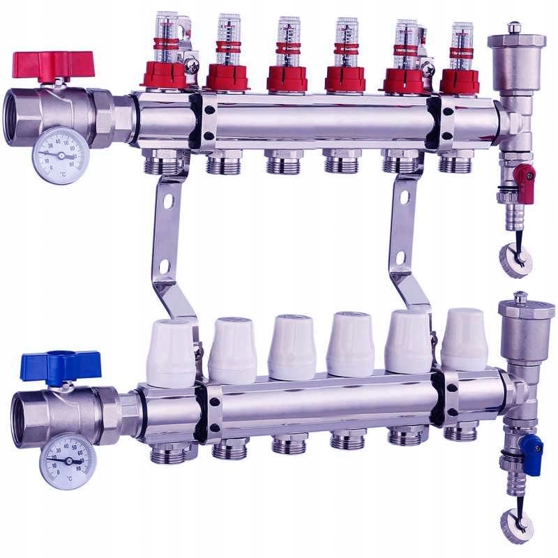 Rozdělovač podlahového vytápění 6 Nordic Tec Rozdělovač pro podlahové topení 6