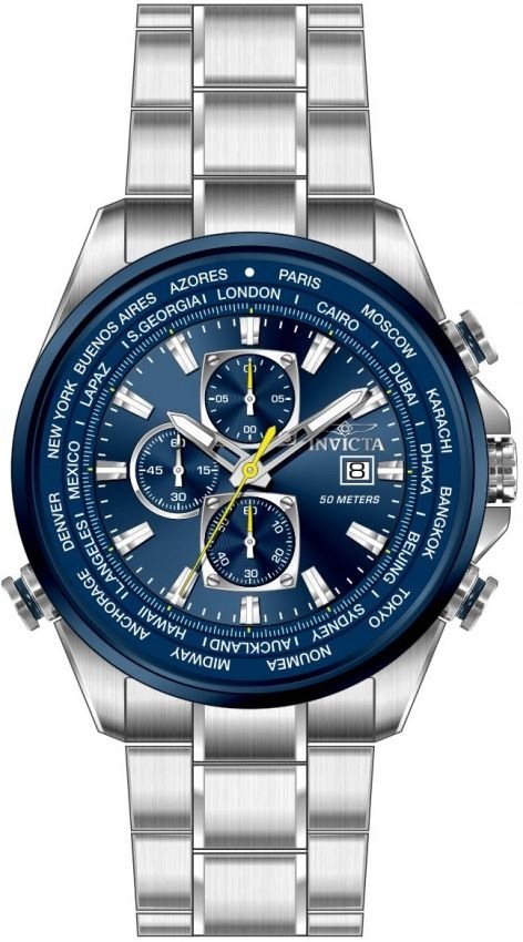 Zegarek Męski Invicta Model 47818 Quartz Blue Dial Steel