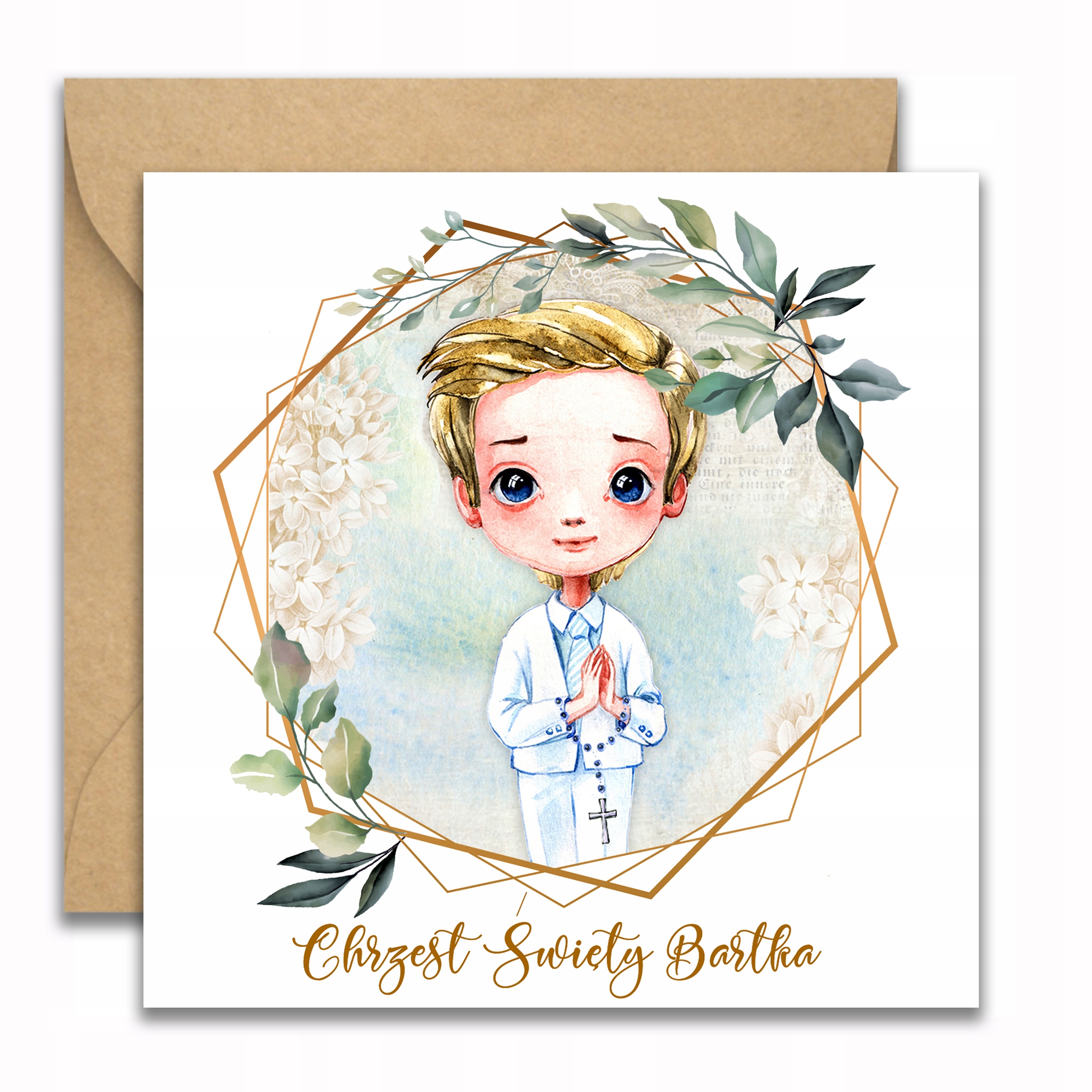 ZAPROSZENIA NA CHRZEST 10szt IMIĘ KOPERTA 028 EAN (GTIN) 5906196406969