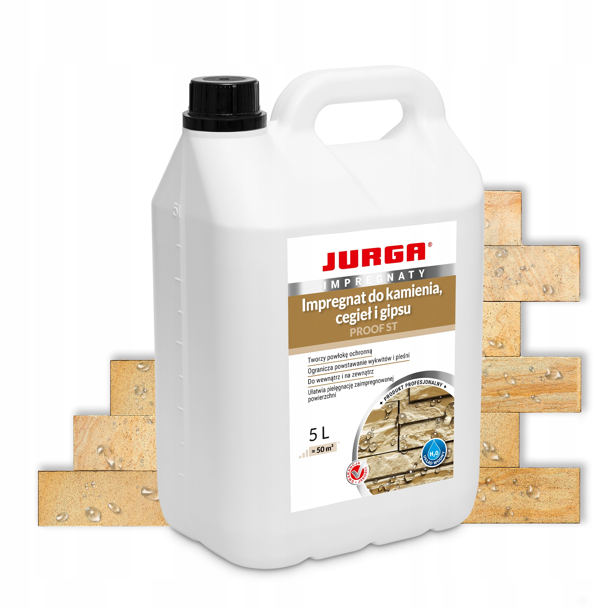 Wodny impregnat do kamienia Naturalnego Proof St cegły gipsu Ochronny 5L