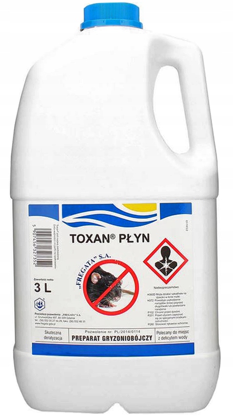 

Toxan 3L Mocna Trutka Myszy Szczury Bromadiolon