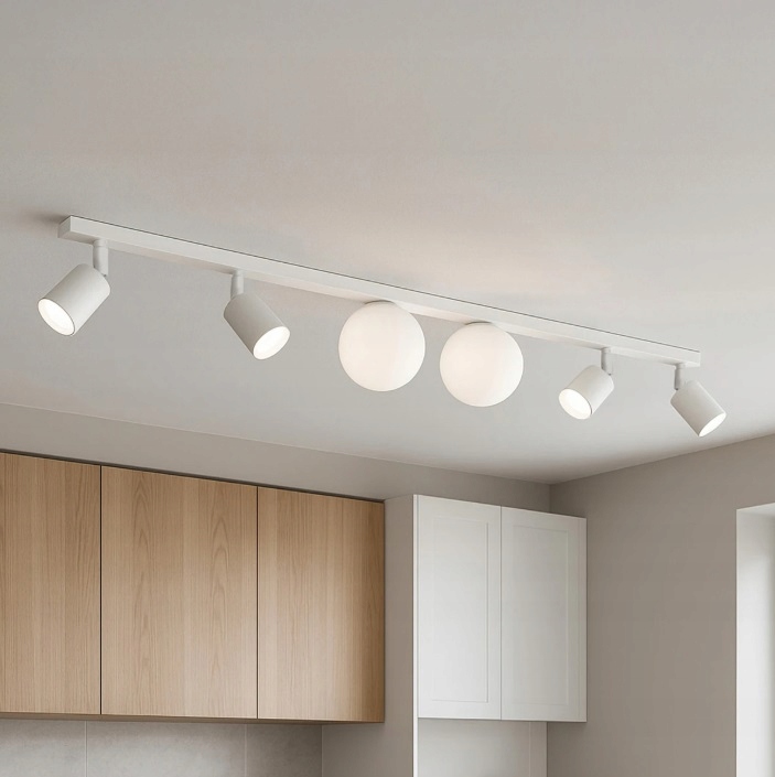 Lampa listwa sufitowa na korytarz do salonu Kuchni pokoju holu biała