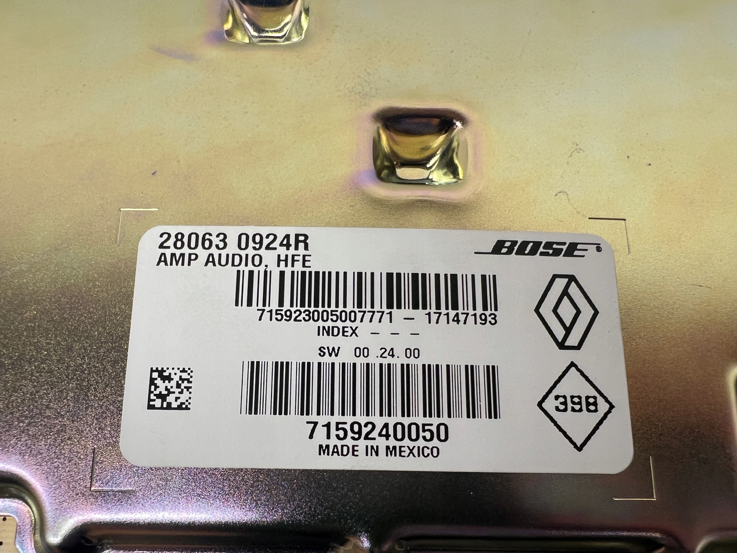 Renault Kadjar module amplifier BOSE 280630924R