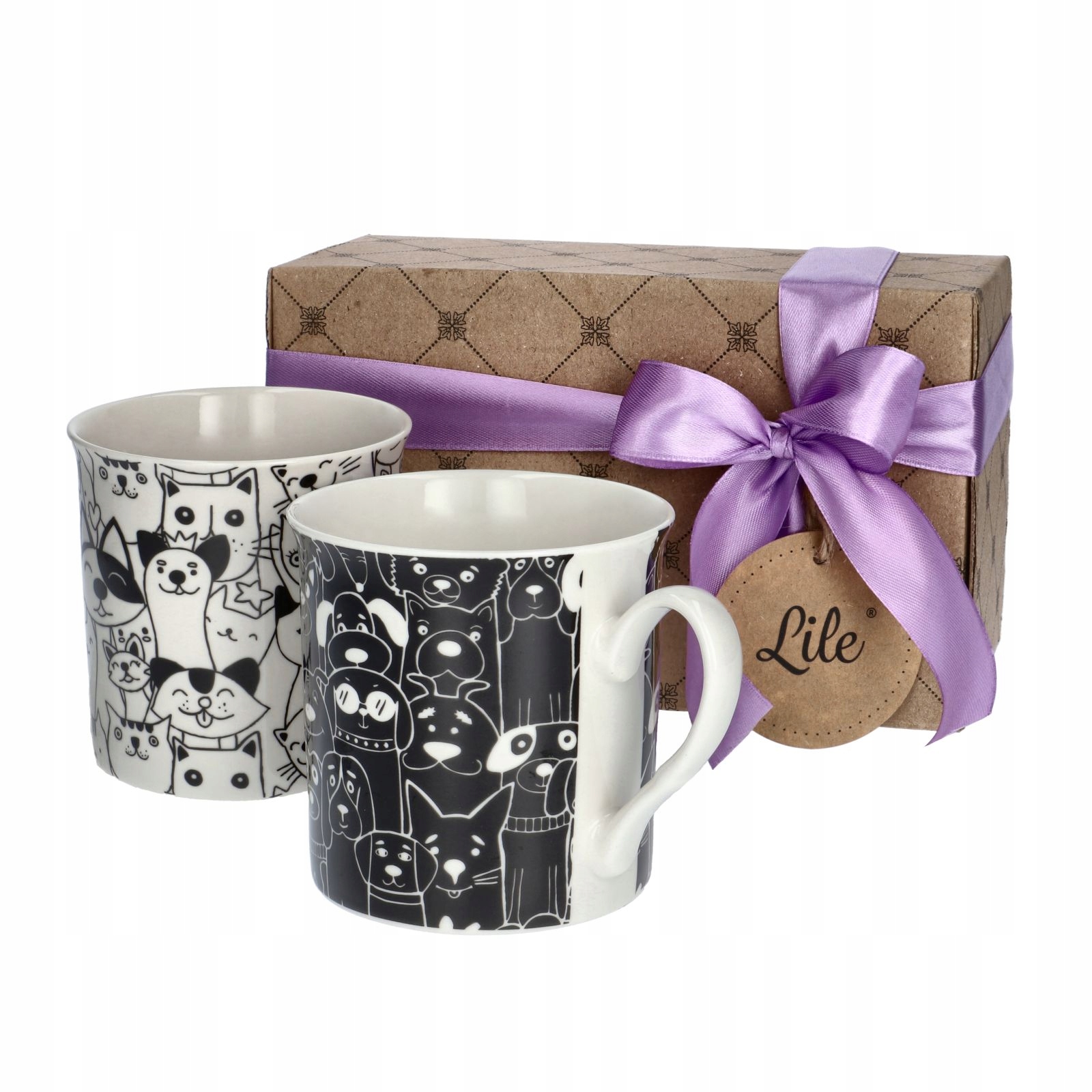 

Kubek porcelanowy zestaw 4 szt pudełko prezentowe