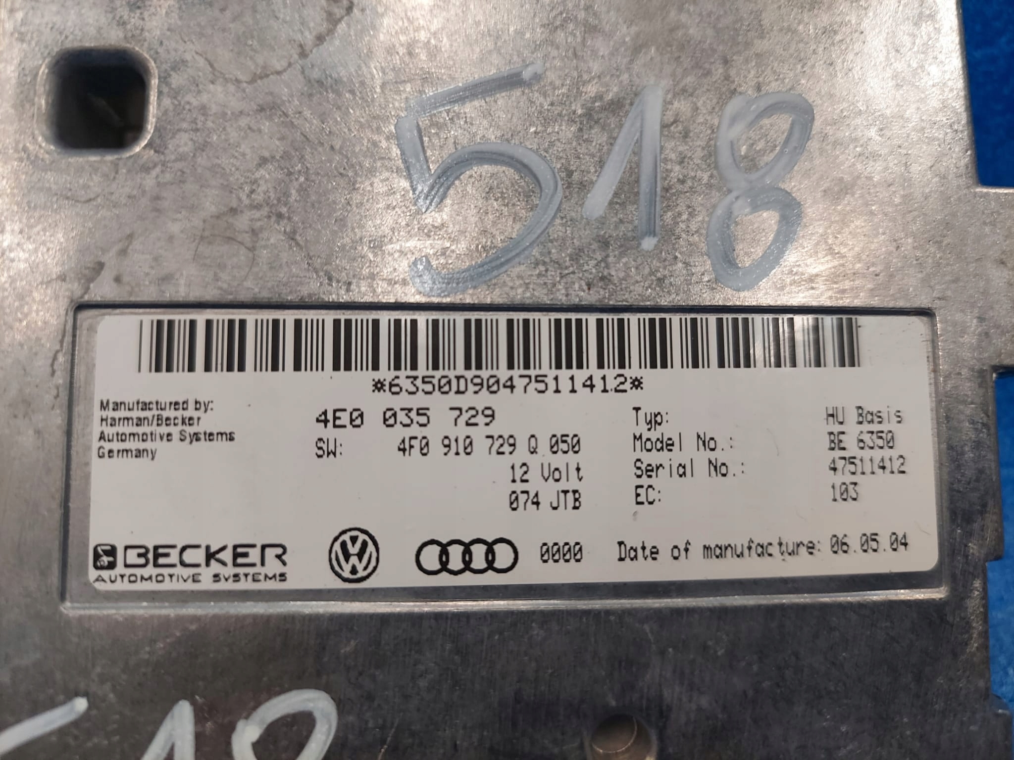 A6 C6 4E0035729 module MMI