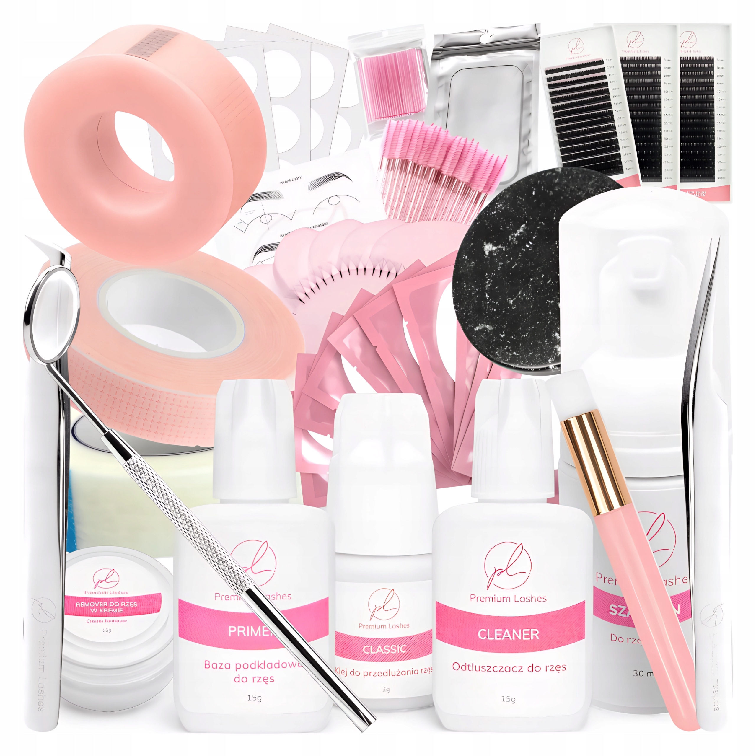 Startovací sada Premium pro prodlužování řas metoda 1:1 Premium Lashes