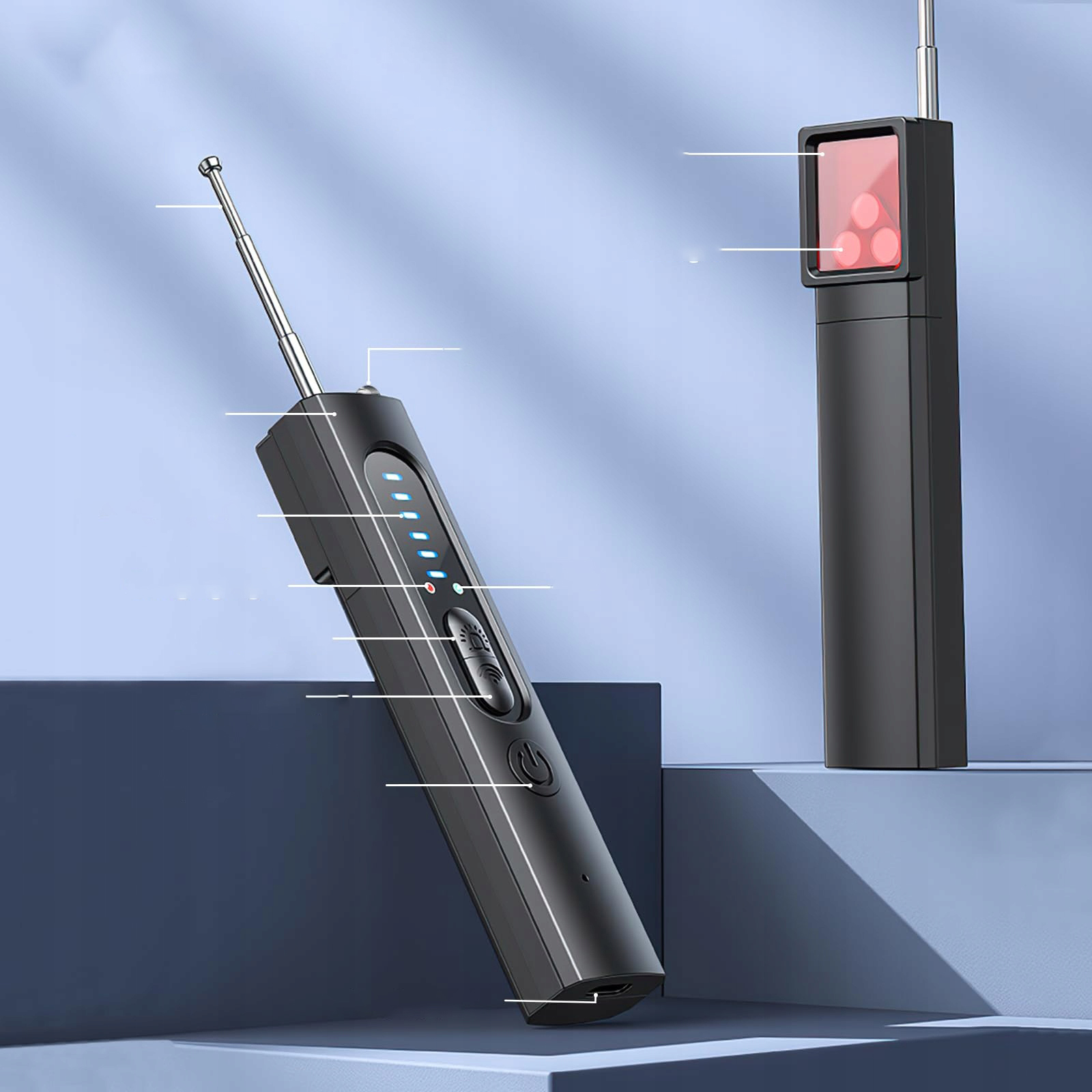 5 POZIOM WYKRYWACZ PODSŁUCHÓW LOKALIZATORÓW GPS GSM LTE DETEKTOR KAMER WIFI Stan opakowania oryginalne