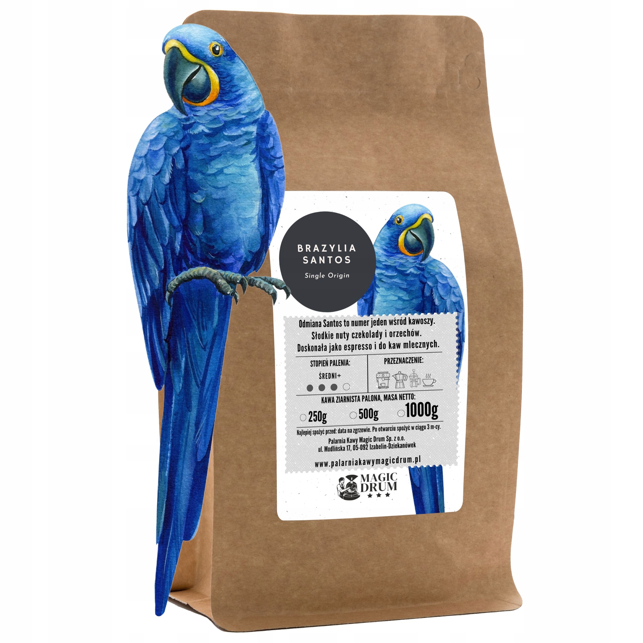 Levně Káva zrnková Brazílie Santos 1 kg čerstvě pražená arabika