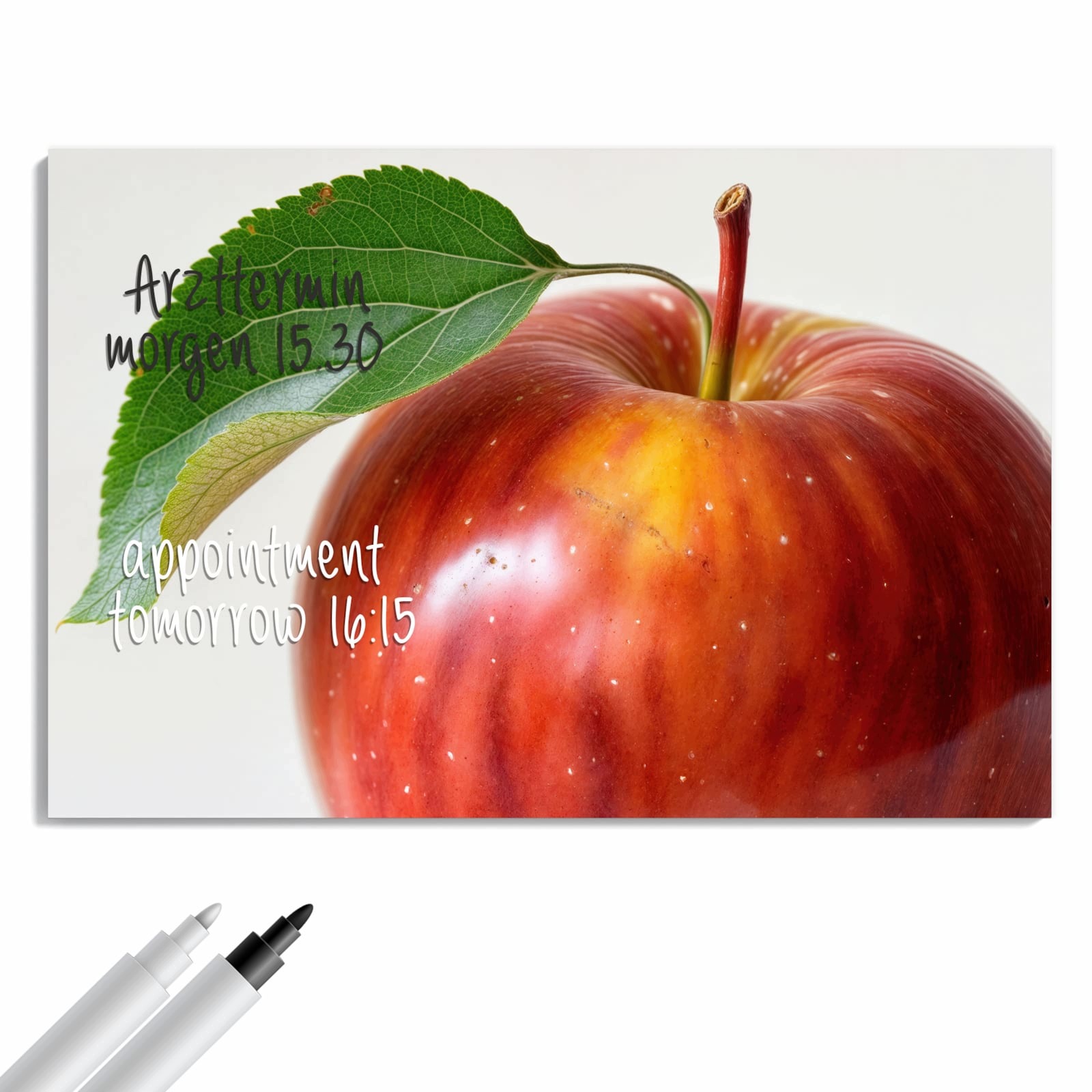 Magnetická tabule Červené jablko S List 90 × 60 cm